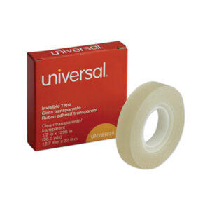(UNV81236)UNV 81236 – Invisible Tape, 1" Core, 0.5" x 36 yds, Clear by UNIVERSAL OFFICE PRODUCTS (1/RL)