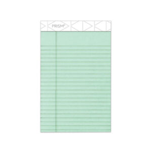 5 x 8 Size; Green; Jr. Legal Rule; Legal; Legal Pad; Note; Note Pads; Notebook; Pad; Pads; Perforated; Prism Plus; Ruled; Ruled Pad; TOPS; Writing; Writing Pad; Tablets; Booklets; Schools; Education; Classrooms; Students