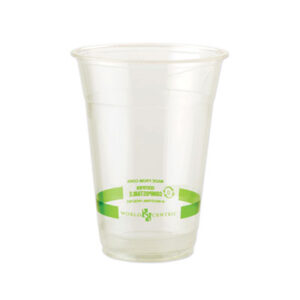 Compostable Food Service; Compostable Tableware; Compostable 16 oz PLA Cold Cup; Polylactic Acid; World Centric; 100% Compostable