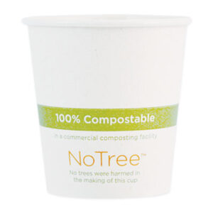 Compostable Food Service; Compostable Tableware; Compostable NoTree 10 oz Paper Hot Cup; Biodegradable Food Service; Biodegradable NoTree 10 oz Paper Hot Cup; Sugarcane Paper; Sugarcane Bagasse; World Centric; 100% Compostable