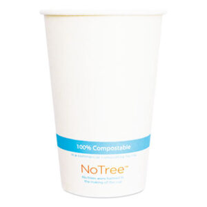 Compostable Food Service; Compostable Tableware; Compostable NoTree 16 oz Paper Cold Cup; Biodegradable Food Service; Biodegradable NoTree 16 oz Paper Cold Cup; Bamboo Paper; World Centric; 100% Compostable