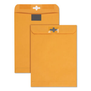 Envelopes; Mailers; Mailing & Shipping Supplies; Postage Saving Clear-Clasp Kraft Envelopes; 10 x 13; Light Brown; 100/Box; Posts; Letters; Packages; Mailrooms; Shipping; Receiving; Stationery