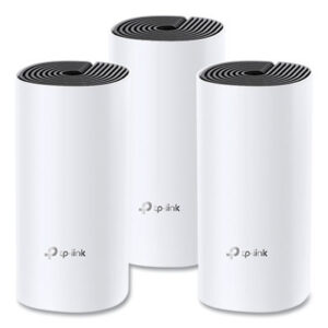 (TPLDECOM43PACK)TPL DECOM43PACK – Deco M4 AC1200 Whole Home Mesh Wi-Fi System, 2 Ports, Dual-Band 2.4 GHz/5 GHz by TP LINK USA (1/EA)