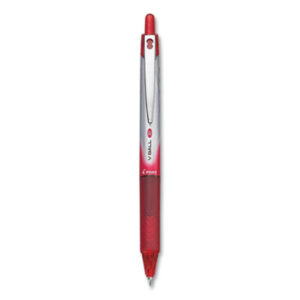 (PIL26208DZ)PIL 26208DZ – VBall RT Liquid Ink Roller Ball Pen, Retractable, Fine 0.7 mm, Red Ink, Red/White Barrel, Dozen by PILOT CORP. OF AMERICA (12/DZ)