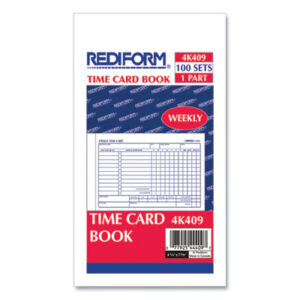 Card; Employee Time Card; Manual Record; REDIFORM; Sunday-Saturday; Time Card; Time Cards/Sheets; Time Record; Weekly Employee Time Card; Punch-Cards; Time-Recorders; Hours-Tracking; Employees; Management; Tracker