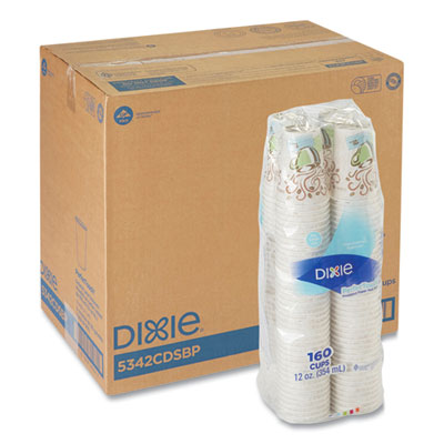 (DXE5342CDSBP)DXE 5342CDSBP – PerfecTouch Paper Hot Cups, 12 oz, Coffee Haze Design, 160/Pack, 6 Packs/Carton by DIXIE FOOD SERVICE (6/CT)