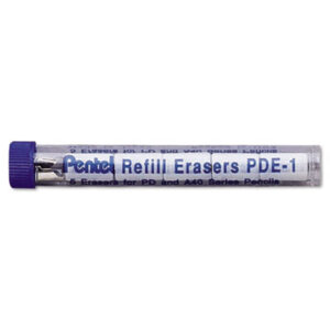 Automatic Pencil Erasers; Automatic Pencil Refills; Avery; Champ; Clarius; Click-It; e-Sharp; Econo-Sharp; eGrip; Eraser Refills; Erasers; Fiesta; FortT; FortT Pro; Icy; Mechanical Pencil Erasers; Mechanical Pencil Refill; PENTEL; Quicker Clicker; Refill; Techniclick; Corrections; Deletions; Rub-out; Expunge; Delete; Remove; PENPDE1BPK6