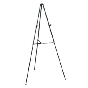 38"-66"h; Adjustable Height; Aluminum; Black; Easel; Easels & Boards; Flipchart; Floor Easel; Lightweight Easel; Presentation Easel; QUARTET; Stand; Stands; Telescoping Easel; Tripod; Bases; Frames; Platforms; Arts; Presentations