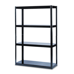 Black; Boltless; Industrial/Commercial Shelving; Open Unit; SAFCO; Shelf Filing; Shelf/Shelves; Shelves; Shelving; Shelving Unit; Steel; Steel Frame; Workbench; Racks; Ledges; Trestles; Furniture; Books