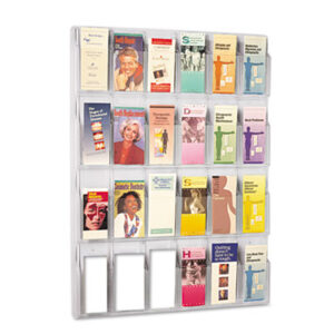 24-Pocket; Brochure Rack; Display Racks; Leaflet Display Rack; Literature Display Racks; Pamphlet; Pamphlet Display Racks; Plastic; Pockets; Rack; SAFCO; Wall Rack; Hospitality; Reception; Waiting-Rooms; Lounges; Parlors; Furnishings; Magazines