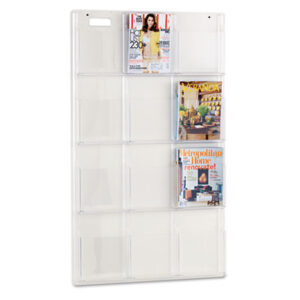 12-Pocket; Display Racks; Literature Display Racks; Magazine; Magazine Display Rack; Plastic; Pockets; Rack; SAFCO; Wall Rack; Hospitality; Reception; Waiting-Rooms; Lounges; Parlors; Furnishings; Magazines