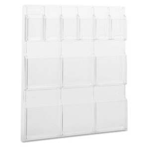 12-Pocket; Brochure Rack; Combination; Display Rack; Leaflet Display Rack; Literature Display Racks; Magazine Display Rack; Pamphlet; Pamphlet Display Rack; Plastic; Pockets; Rack; SAFCO; Wall Rack; Hospitality; Reception; Waiting-Rooms; Lounges; Parlors; Furnishings; Magazines