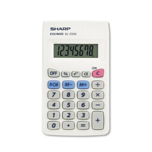 8-Digit Display; Calculator; Calculators; EL233SB; Handheld; Non-Printing; Pocket; Portable; SHARP; Mathematics; Science; Accounting; Calculation; Bookkeeping; Schools; Education