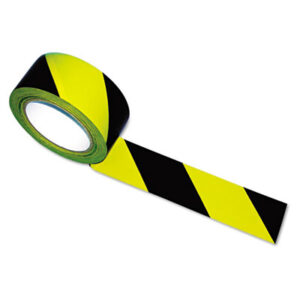 (TCO14711)TCO 14711 – Hazard Marking Aisle Tape, 2" x 108 ft, Black/Yellow by TATCO (1/RL)