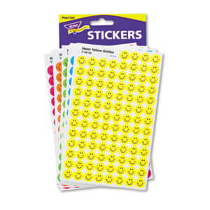 Awards & Incentives; Classroom; Sticker Variety Pack; superSpots Neon Smiles; Teacher&apos;s Aids; TREND; Arts; Crafts; Schools; Classrooms; Education; Students