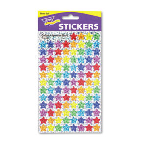 (TEPT46910)TEP T46910 – SuperSpots and SuperShapes Sticker Variety Packs, Colorful Sparkle Stars, Assorted Colors,1,300/Pack by TREND ENTERPRISES, INC. (1300/PK)