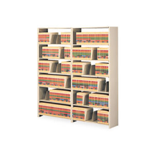 48" Wide; 7-Shelf; Add On Unit; End Tab; File; Files; Filing; Furniture; Open Shelving Unit; Sand Finish; Seven; Shelf & Track; Shelf/Shelves; Shelving; Snap Together; Steel; Systems; TENNSCO; Ledges; Trestles; Racks