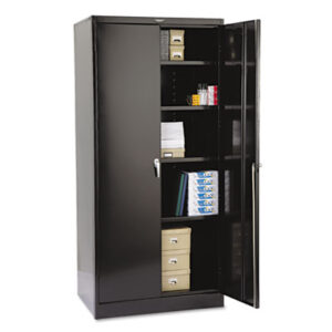 Black; Cabinet; Cabinets; Locking Storage Cabinet; Metal Storage Cabinet; Steel Storage Cabinet; Storage Cabinet; Supply Cabinet; Supply/Utility; Compartments; Closets; Repositories; Depositories; Receptacles; Cubbies; Tennsco