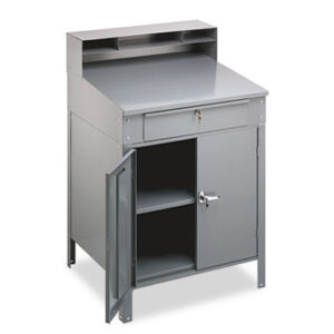 Cabinet; Desks; Furniture; Medium Gray; Metal; Shop; Shop Desks; Steel; TENNSCO; Utility; Workstations; Writing-Table; Escritoire; Office Suites; TNNSR58MGY