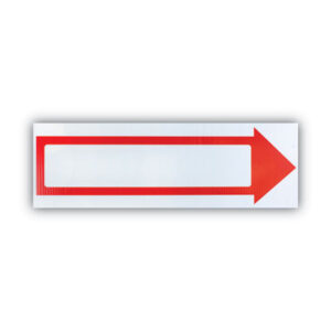 (COS098056)COS 098056 – Stake Sign, 6 x 17, Blank White with Printed Red Arrow by CONSOLIDATED STAMP (1/EA)