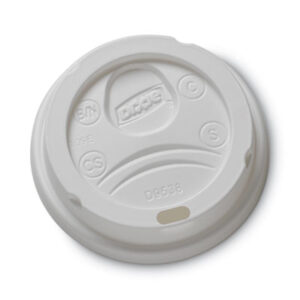 Beverage; Cafeteria; Coffee; Coffee Cup; Cups; DIXIE; Food & Beverage; Food & Beverage Supplies; Hot Drink Cups; Kitchen Supplies; Lid; Lids & Liners; Plastic; White; Hospitality; Cafeterias; Restaurants; Cafes; Beverages; Stations; Covers; DXE9538DXCT