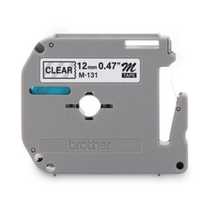 1/2"; Black on Clear;Cartridge; Electronic; Label; Label Maker; Label Maker Supplies; Label Maker Tape; Label Makers; Label Makers & Supplies; Labeling System; Labelmakers & Supplies; Lettering Machine; M Series; P-Touch Label Maker; P-Touch Label Makers & Supplies; Identifications; Classifications; Stickers; Shipping; Receiving; Mailrooms; Brother P-Touch