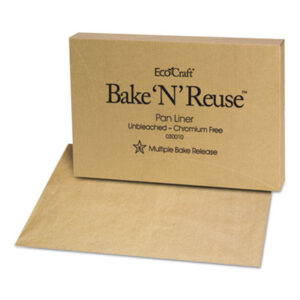 EcoCraft Bake &apos;N&apos; Reuse Pan Liner; Grease-Resistant Paper; Baking; Breakrooms; Cling Wrap; Clingwrap; Kitchens; Restaurants; Storage