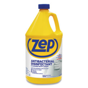 (ZPEZUBAC128CT)ZPE ZUBAC128CT – Antibacterial Disinfectant, Lemon Scent, 1 gal, 4/Carton by ZEP INC. (4/CT)