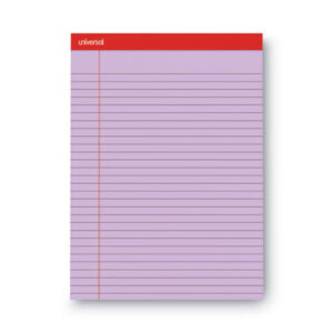 (UNV35884)UNV 35884 – Colored Perforated Ruled Writing Pads, Wide/Legal Rule, 50 Orchid 8.5 x 11 Sheets, Dozen by UNIVERSAL OFFICE PRODUCTS (12/DZ)