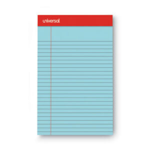 (UNV35850)UNV 35850 – Colored Perforated Ruled Writing Pads, Narrow Rule, 50 Blue 5 x 8 Sheets, Dozen by UNIVERSAL OFFICE PRODUCTS (12/DZ)