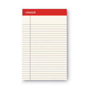(UNV35852)UNV 35852 – Colored Perforated Ruled Writing Pads, Narrow Rule, 50 Ivory 5 x 8 Sheets, Dozen by UNIVERSAL OFFICE PRODUCTS (12/DZ)