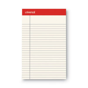 16-lb. Paper; 5 x 8; Free-Sheet Paper; Ivory; Legal; Legal Pad; Memo; Note; Note Pads; Pad; Pads; Perforated; Ruled; Ruled Pad; UNIVERSAL; Wide Rule; Writing; Writing Pad; Tablets; Booklets; Schools; Education; Classrooms; Students; SPR01069