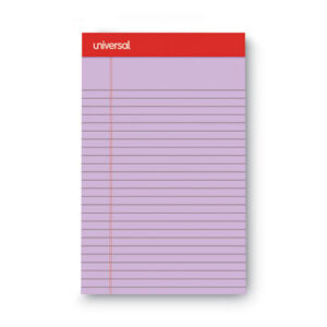 16-lb. Paper; 5 x 8; Free-Sheet Paper; Legal; Legal Pad; Memo; Note; Note Pads; Orchid; Pad; Pads; Perforated; Ruled; Ruled Pad; UNIVERSAL; Wide Rule; Writing; Writing Pad; Tablets; Booklets; Schools; Education; Classrooms; Students; SPR01072