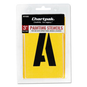 3"; Art & Drafting; Art Supplies; CHARTPAK; Drafting/Drawing; Letter & Number; Lettering Stencil; Letters & Numbers; Sign & Showcard; Stencil; Stencils; Arts; Crafts; Schools; Education; Classrooms; Teachers; Students; Lettering; Signage; Boards