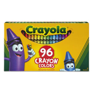 96-Color Pack; Art; Art Supplies; BINNEY & SMITH; Built-In Sharpener; Classic Color Pack; Classic Colors; Crayola; Crayola Crayons; Crayon; Crayons; Drafting/Drawing; Flip-Top Package; Fluorescent Colors; Sharpener; Classic Crayons; Coloring; Arts; Crafts; Education; Classrooms; Teachers; Schools; Drawing