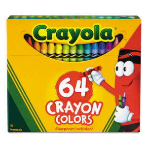 64-Color Pack; Art; Art Supplies; BINNEY & SMITH; Built-In Sharpener; Classic Color Pack; Classic Colors; Crayola; Crayola Crayons; Crayon; Crayons; Drafting/Drawing; Flip-Top Package; Sharpener; Classic Crayons; Coloring; Arts; Crafts; Education; Classrooms; Teachers; Schools; Drawing; BIN064D; BIN64D