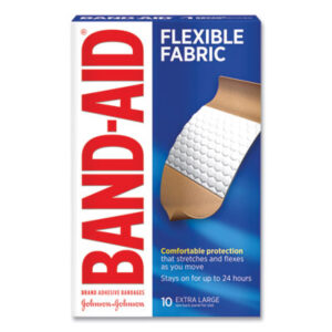 Adhesive Bandages; BAND-AID; BAND-AID Bandage; Bandage; Extra Large Bandages; First Aid; First Aid Supplies; First Aid/Kits; Flexible Fabric; JOHNSON & JOHNSON; Johnson & Johnson Band-Aids; Well Being