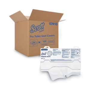 Scott Personal Seats Sanitary Toilet Seat Covers; Facility; Washrooms; Maintenance; Sanitary; Personal Hygiene; Germs