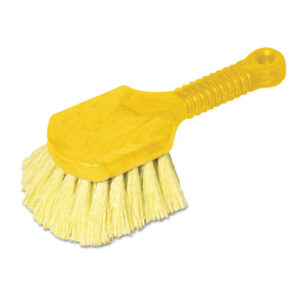 RUBBERMAID; Scrub Brushes; Pot Scrubber Brush; Short Handle Brush; Maintenance; Facilities; Upkeep; Restroom; Kitchen; Tools; Equipment; Jan/San; Janitorial