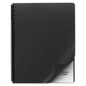 (SWI25703)SWI 25703 – Opaque Plastic Presentation Covers for Binding Systems, Black, 11.25 x 8.75, Unpunched, 25/Pack by ACCO BRANDS, INC. (25/PK)