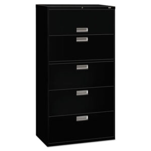 Office Furniture; 36" Wide; 5-Drawer; 600 Series; Black; Cabinet; File Cabinet; File Cabinets; File Cabinets & Accessories; Five; Furniture; Lateral Files; Lateral