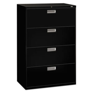 Office Furniture; 36" Wide; 4-Drawer; 600 Series; Black; Cabinet; File Cabinet; File Cabinets; File Cabinets & Accessories; Four; Furniture; Lateral File; Lateral