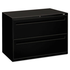 Office Furniture; 42" Wide; 700 Series; Black; Cabinet; Drawer; File Cabinet; File Cabinets; Lateral File; Metal; Two-Drawer; Filing; Systems; Receptacles; Organization; Furniture; Files; Brigade; HON