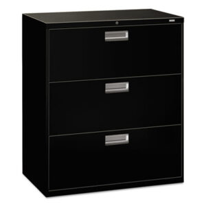 Office Furniture; 3-Drawer; 36" Wide; 600 Series; Black; Cabinet; File Cabinet; File Cabinets; File Cabinets & Accessories; Furniture; Lateral File; Lateral