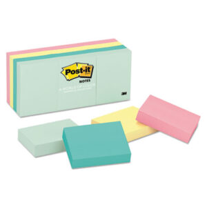 1-1/2 x 2; 3M; 3M Post-It; 3M Post-It Notes; Assorted Colors; Mini Size; Note Pads; Notes; Pads; Pastel Colors; POST-IT; Post-It Notes; Self-Stick; Self-Stick Note; Tabs; Stickers; Bookmarks; Tags; Memos; Stationery; Desktop; Sticky Notes; MMM653ASST