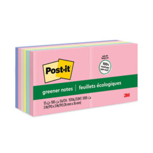 3 x 3; 3M; 3M Post-It; 3M Post-It Notes; Assorted Colors; Note Pads; Notes; Pads; Pastel; Plain; POST-IT; Post-It Notes; Recycled; Recycled Products; Self-Stick; Self-Stick Note; Tabs; Stickers; Bookmarks; Tags; Memos; Stationery; Desktop; Sticky Notes