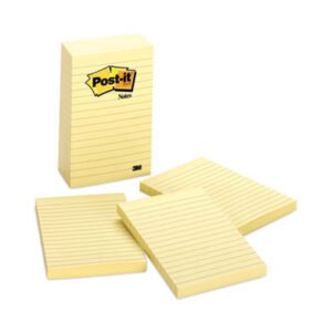 4 x 6; 3M; 3M Post-It; 3M Post-It Notes; Canary Yellow; Note Pads; Notes; Pads; Lined; POST-IT; Post-It Notes; Self-Stick; Self-Stick Note; Tabs; Stickers; Bookmarks; Tags; Memos; Stationery; Desktop; Sticky Notes