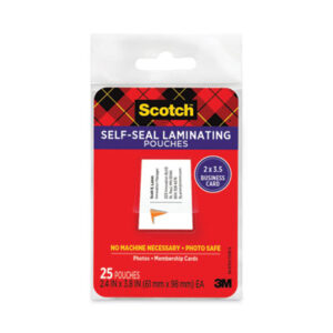 Scotch; 3M; Business Card; Glossy; Laminating; Laminating Adhesive; Laminating Pouches; Protector; Self-Laminating Pouches; Self-Sealing; Type G; Sleeves; Overlays; Veneers; Finishes; Coatings