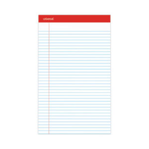 16-lb. Paper; 8 1/2 x 14; Free-Sheet Paper; Legal; Legal Pad; Legal Size; Note; Note Pads; Pad; Pads; Perforated; Ruled; Ruled Pad; UNIVERSAL; Wide Rule; Writing; Writing Pad; White; Tablets; Booklets; Schools; Education; Classrooms; Students; SPRW2014; BSN63109