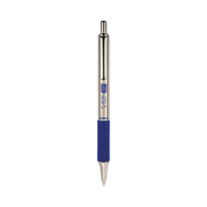 Ballpoint; Ballpoint Pen; Blue Ink; F-402; Fine Point; Metallic/Blue Barrel; Pen; Pens; ZEBRA; Writing Equipment; Writing Utensil; Writing; Instruments; Utensils; Inkers; Schools; Education; Students